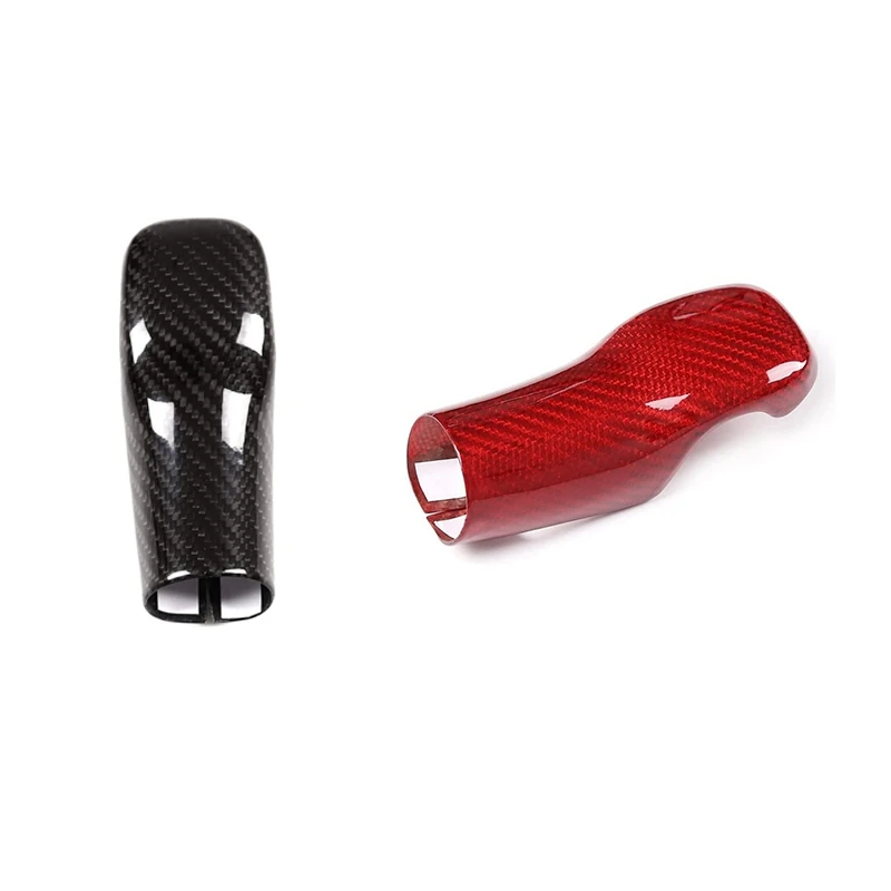 

For Toyota Supra GR A90 A91 MK5 2019-2022 Dry Carbon Fiber Car Gear Shift Head Protective Back Cover