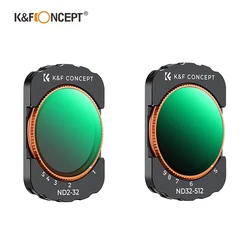 K & F Concept magnétique UV CPL ND2-32 variable ND32-512 1/2 1/4 1/8 filtre à brouillard noir pour DJI Osmo Pocket 3 objectif de caméra de sport