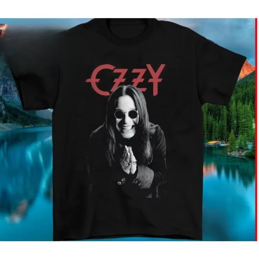 2025 موضة Ozzy Osbourne النباح في القمر غلاف الألبوم القطن تي شيرت الرجال والنساء المطبوعة الذكور تي شيرت الشارع ارتداء اليومي #1