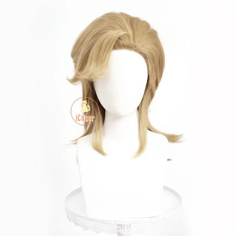 

asdh8@Identity V Knight Cosplay Wig Brown Hair Art Dealer Richard Sterling Roy Ramit Halloween Party for Women Men Carnival Cos