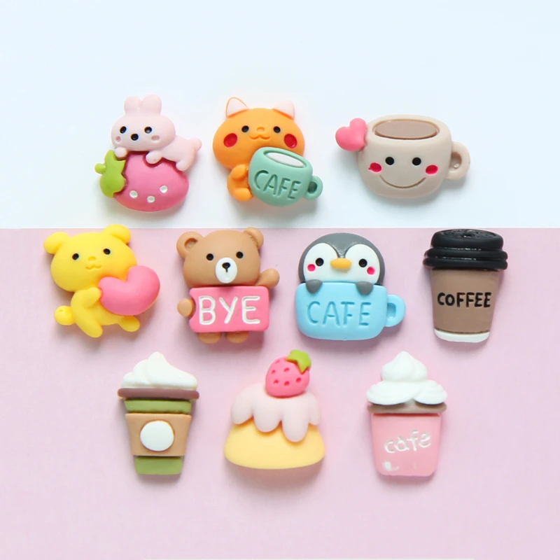 Cartoon Cute Cup Little Bear Strawberry Cake Refrigerator Sticker Decor Kitchen Fridge Magnets Accessories Home Crafts Souvenir