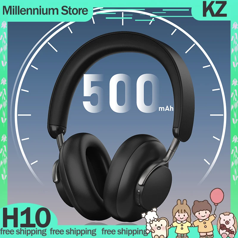 

KZ H10 Wireless Headphone 2Mode 2.4G Bluetooth Earphones Dynamic Active Noise Reduction ANC Headphone Lightweight Headsets Gifts