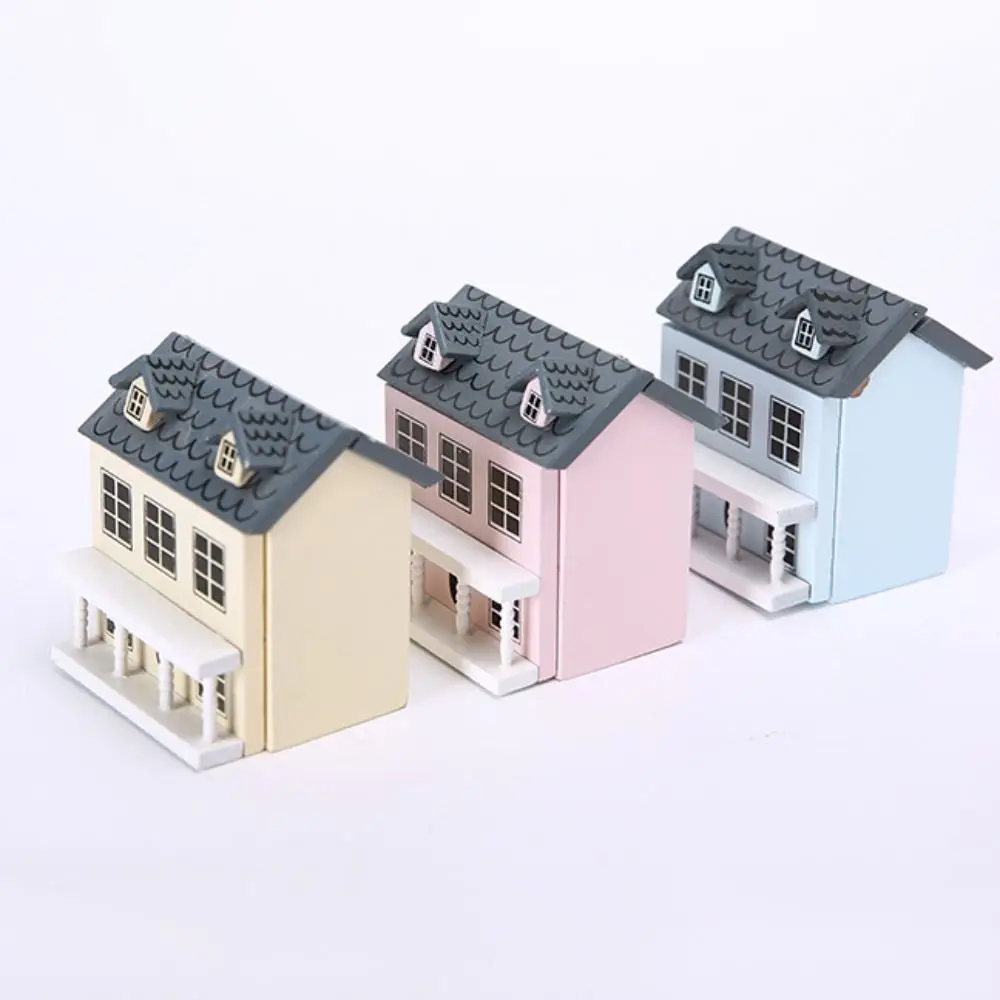 1:12 Dollhouse Dolls Miniature House Simulation Wooden Miniature Handicraft Building Mini Handicraft Miniature Doll House Model