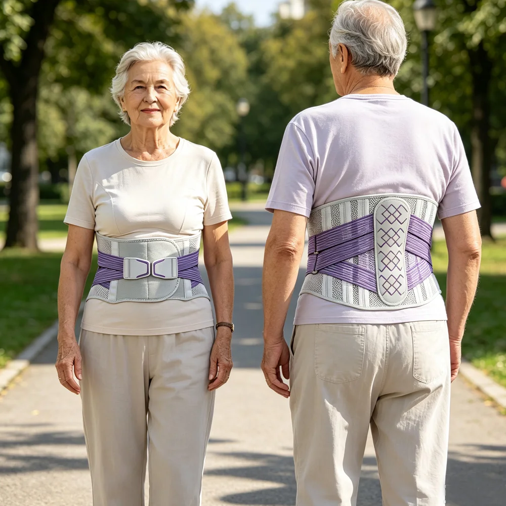 Back Brace for Seniors, Breathable Lumbar Support Belt for Elderly Men & Women, for Walking Stair Climbing Daily Activities