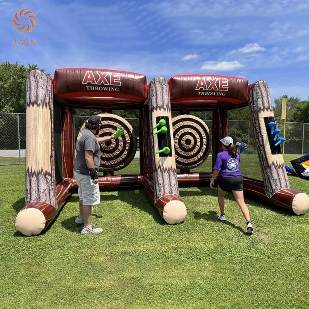 Dart Sticky Cage Rushed Interactive Competition Inflatable Axe Throwing Games Carnival Sports Athletic Target Shoot Throw Toss