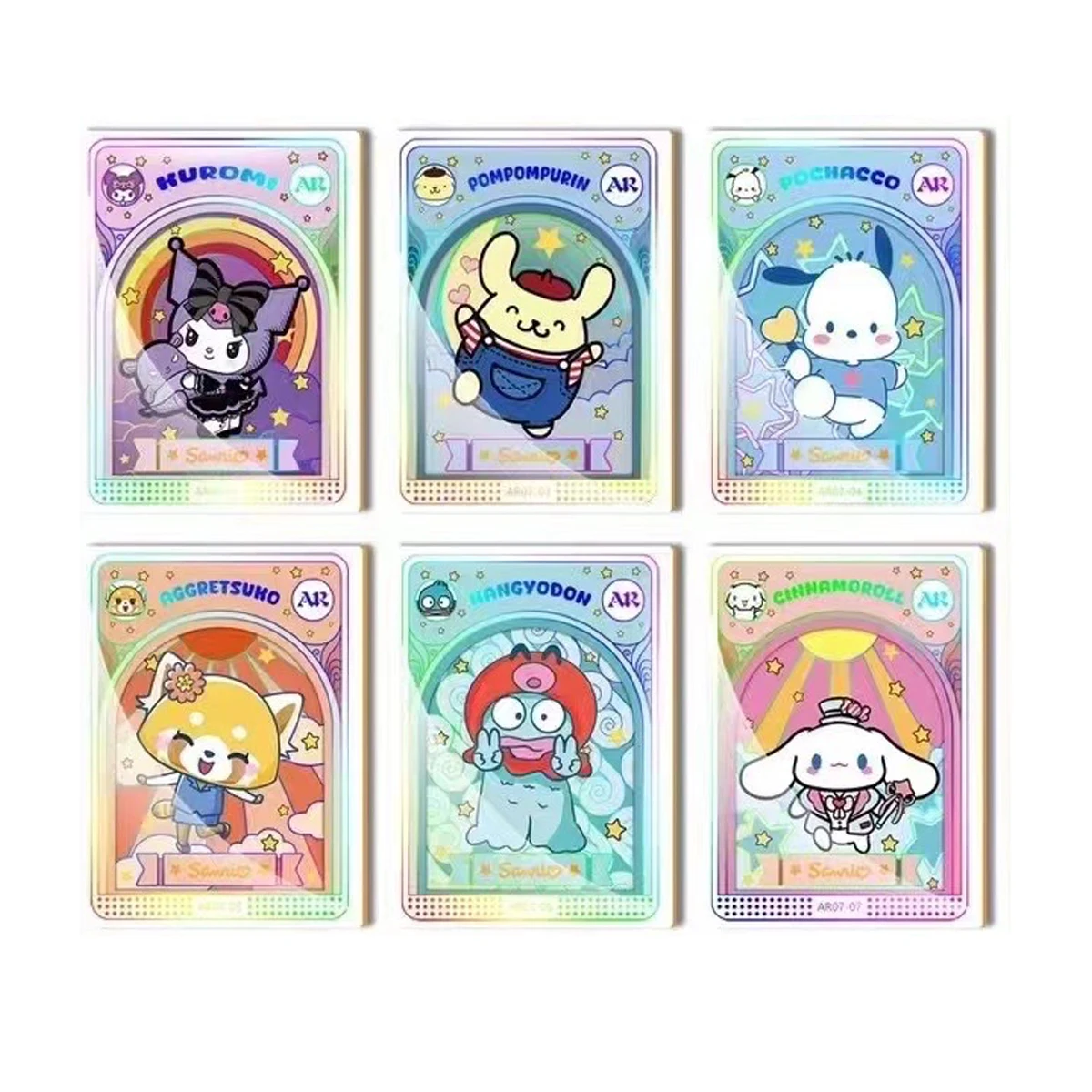 Hello Kitty Sanrio Kuromi Shining Cards My Melody Cinnamoroll Cartoon Collectible Game Trading Card Children Card bricksToy Gift