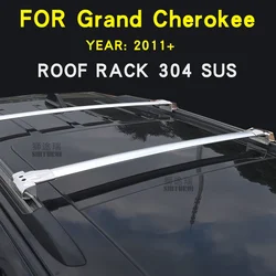 For JEEP Grand Cherokee 2010-2022 roof bar car special aluminum alloy belt lock Led lamp Roof luggage WK2 SRT-8 STEEL RAILS