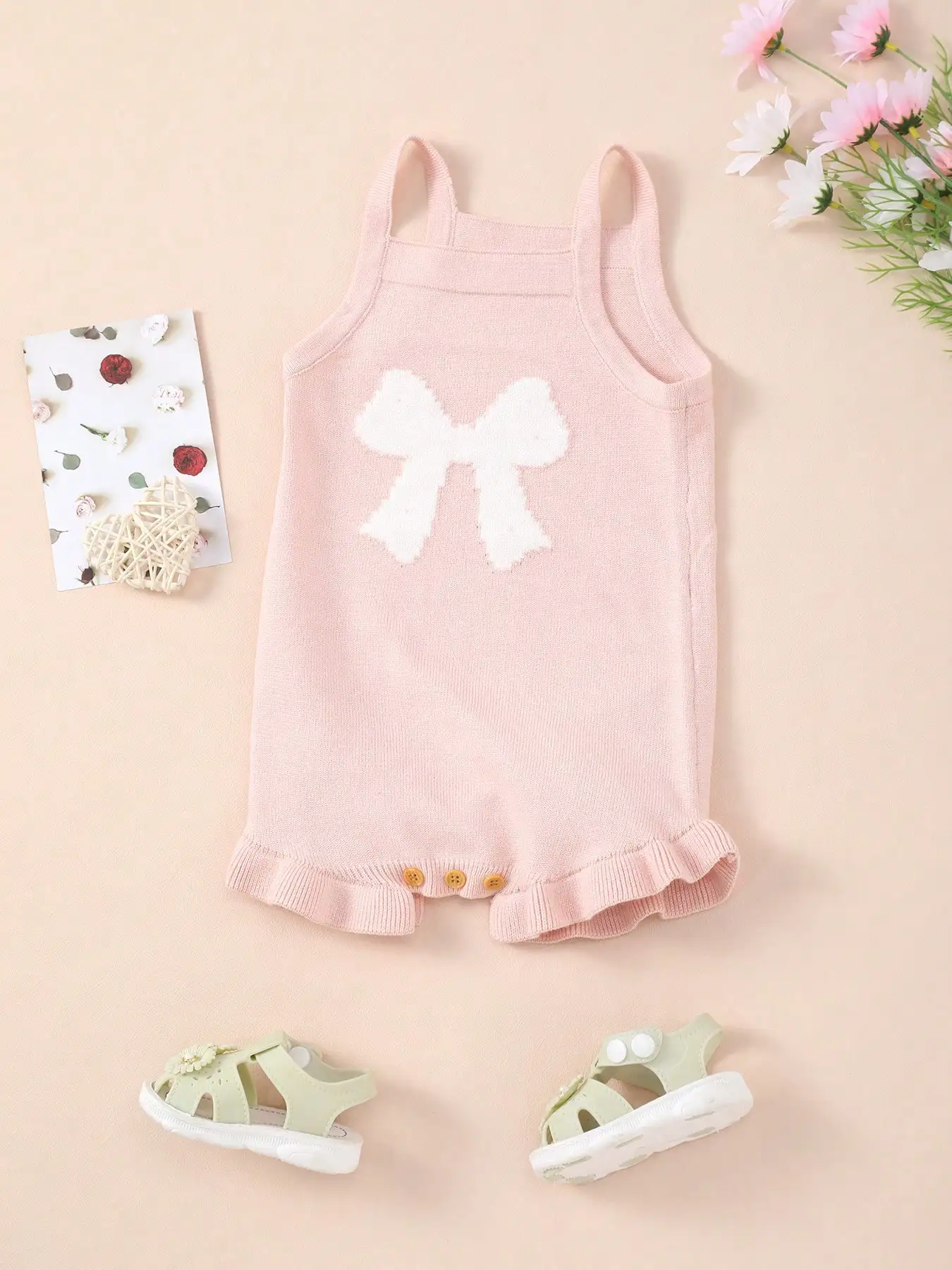 macacao-de-trico-com-laco-para-meninas-cor-solida-doce-e-fofo-para-primavera-e-verao