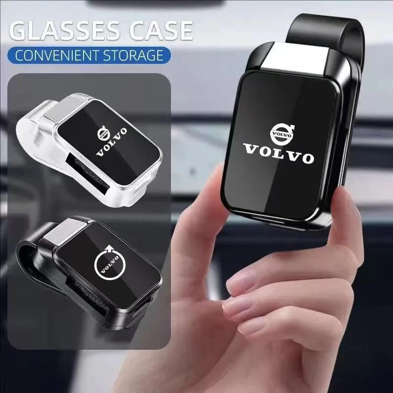 

Чехол для автомобильных очков Volvo, авто солнцезащитный козырек, очки, зажим для карт, держатель для билетов для Volvo Xc60 Xc90 V40 V60 S60 V50 V90 S80