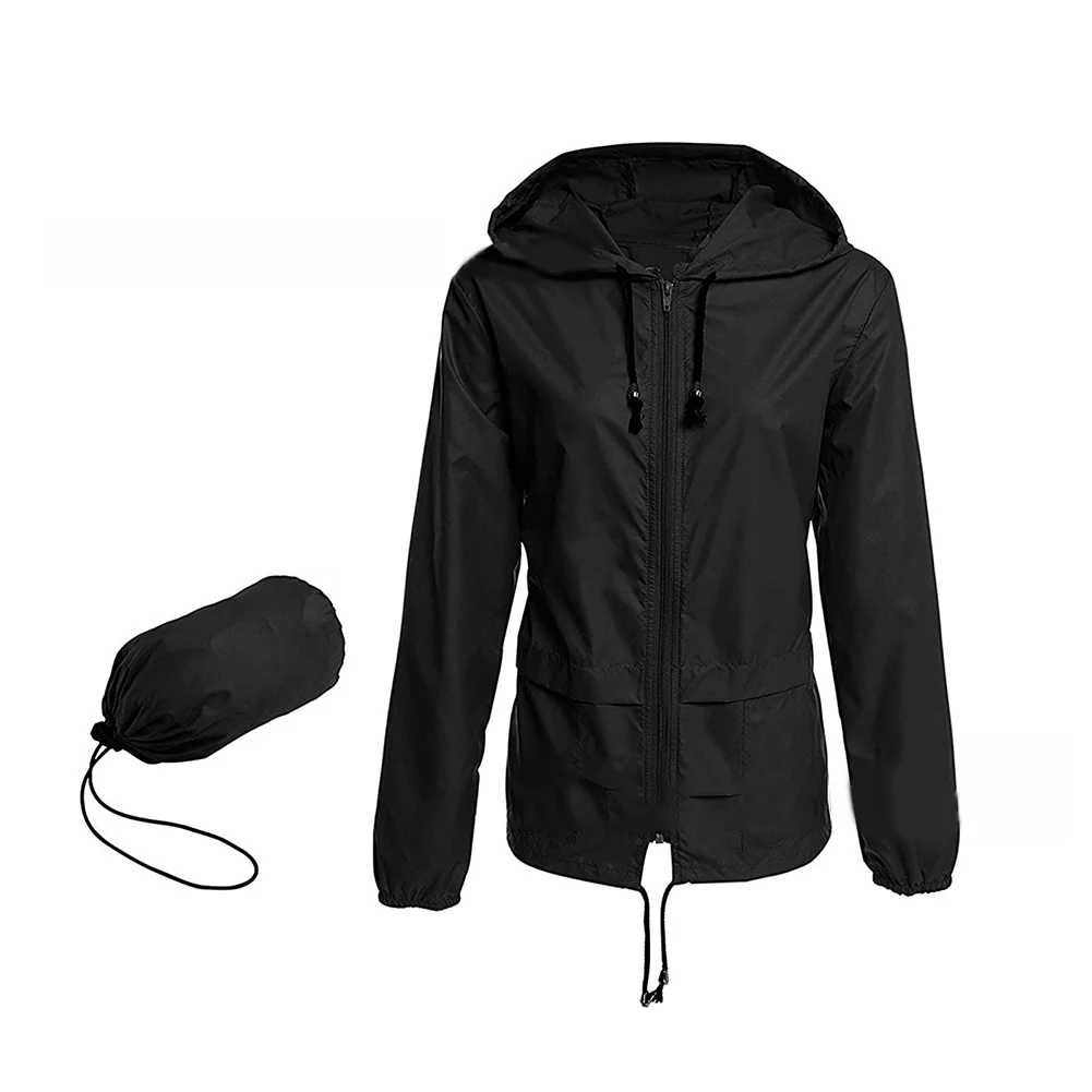 

Adjustable Hood Jacket Hooded Windbreaker Intense Activities Breathable Underarm Compact And Portable Convenient Pockets