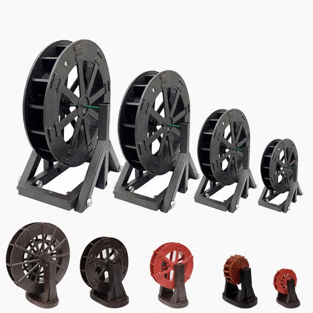 Water Driven Wheel Ornament For Aquarium Decor Rotating Feng Shui Fountain Accessory Fish Tank Miniature Garden Landscape