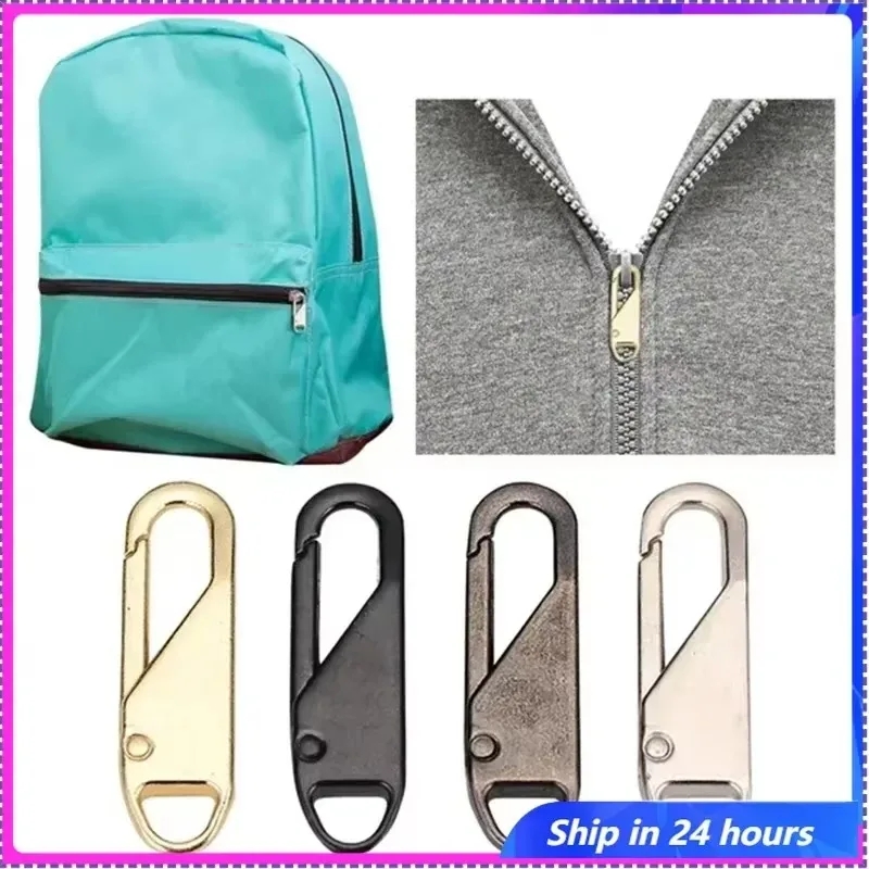

5PCS Zipper Pull Replacement Zipper Slider Puller Instant Repair Bag Bad Buckle Travel Suitcase Head DIY Sewing Craft Tools