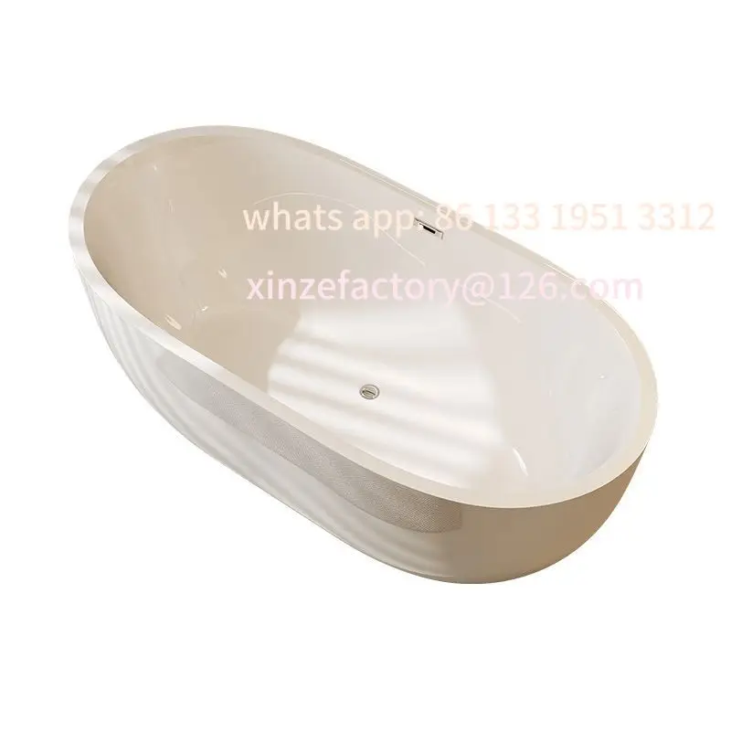 

Customizable acrylic small apartment seamless household adult integrated independent hotel European bathtub cylinder
