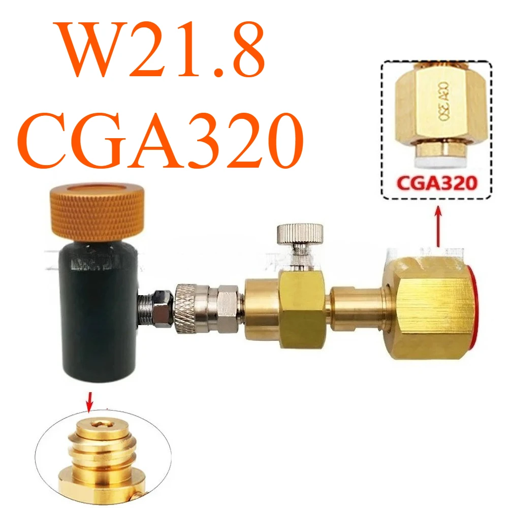 

‌Sodastream TR21-4 CO2 Adapter, Quick Connect Refill Valve for Large to Small Bottles, Carbonation Machine Accessory