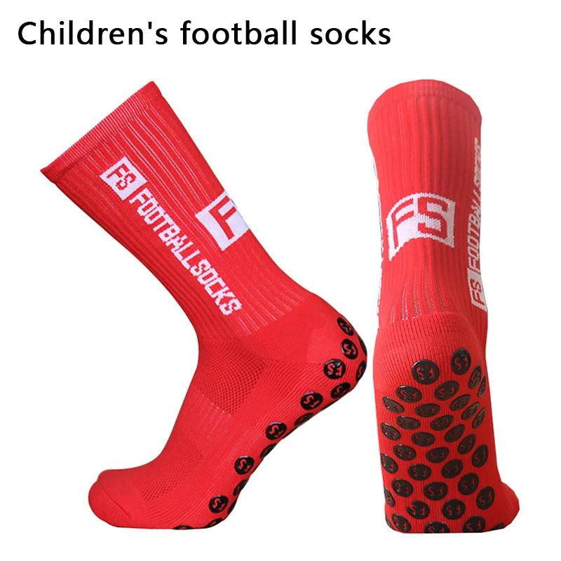 Nuovi calzini da calcio sportivi traspiranti per bambini FS calzini da calcio antiscivolo in Silicone rotondi calzini calcetines hombre