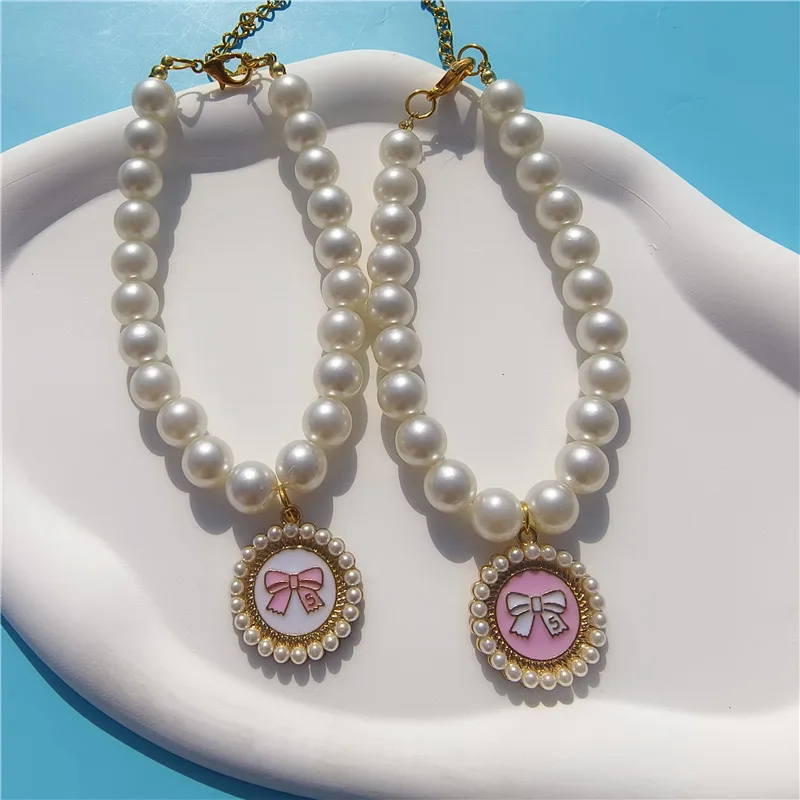 قلادة الأميرة لؤلؤ الحيوانات الأليفة ، طوق الكلب ، مجوهرات القط ، اكسسوارات الجرو ، سلسلة الكلب ، شيواهوا ، الاشياء الزفاف #4