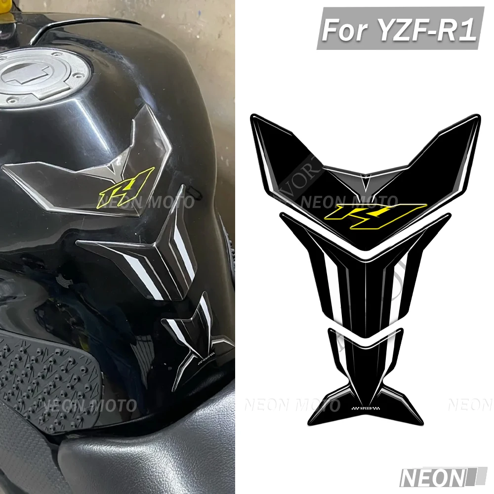 

3D Resin Tank Pad Sticker Motorcycle Fuel Tank Protection Decal For YAMAHA YZFR1 YZF R1 R 1000