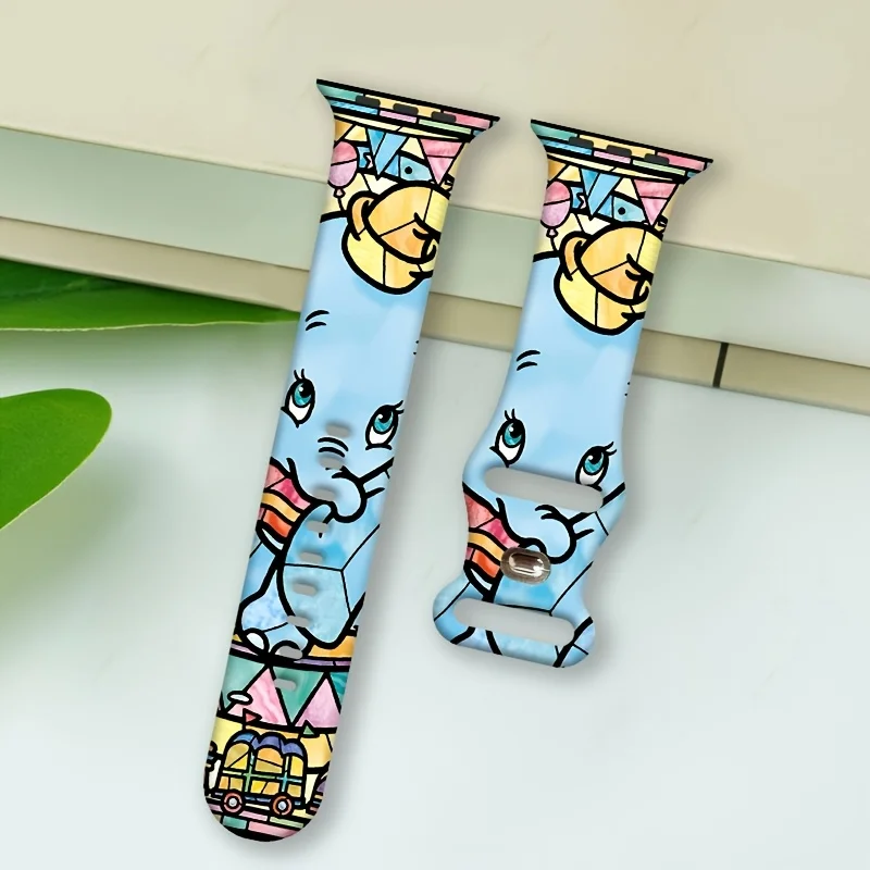 

Painted glass Disney Dumbo silicone printed band, suitable for the full range of sports replacement straps for Apple Watch