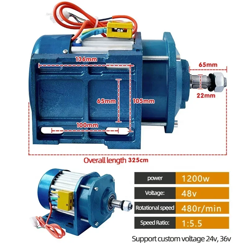 Mid Drive Motor 48V 60V 72V 1200W 1500W 1800W 2200W 2500W 3000W Brushless Motor Kit BLDC Electric Motor for Electric Vehicle 6