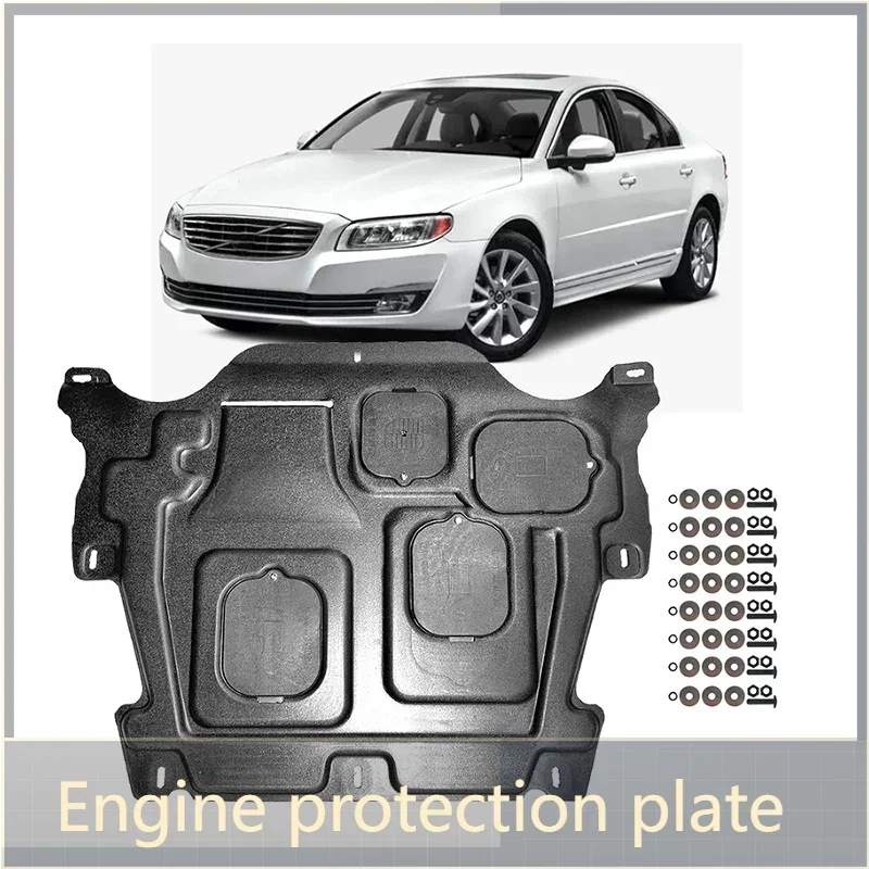 Per Volvo S80 2012-2016 2.0T 3.0T 2013 2014 Nero Sotto Il Motore Piastra di Protezione Splash Shield Fango Parafango Copertura Parafango Protezione