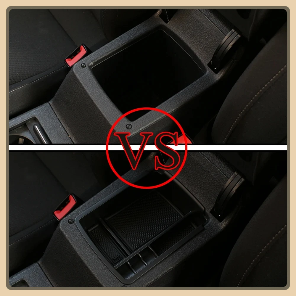 Car Center Console Tray Center Console Tray Keep Your Car Tidy Black Center Console Glove Box for Golf 7 Golf Mk7 VII 5G GT I R