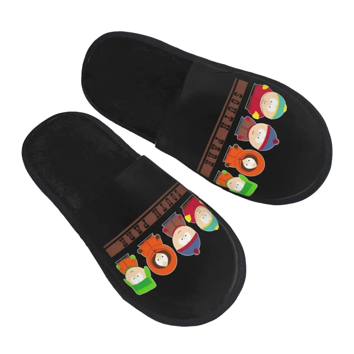 Zapatillas de espuma viscoelástica de South Park de dibujos animados personalizadas, zapatillas de casa suaves y cálidas para mujer