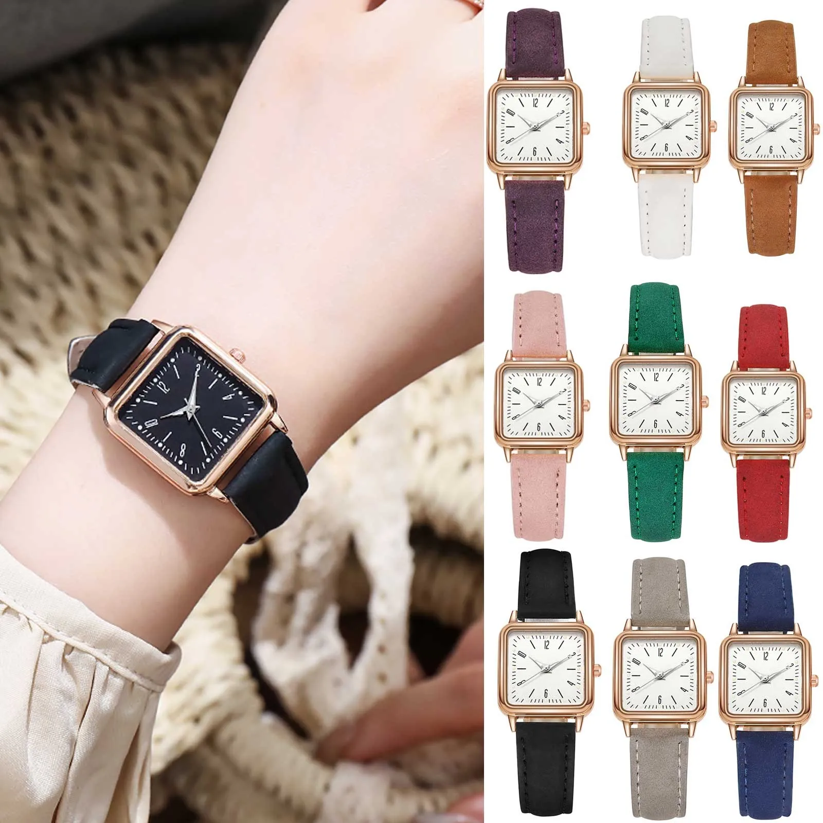 Luxury Design Women'S Watches 2024 Seasons Luminous Hand Wind Leather Strap Comfortable Winner Watches Fashion Reloj Mujer