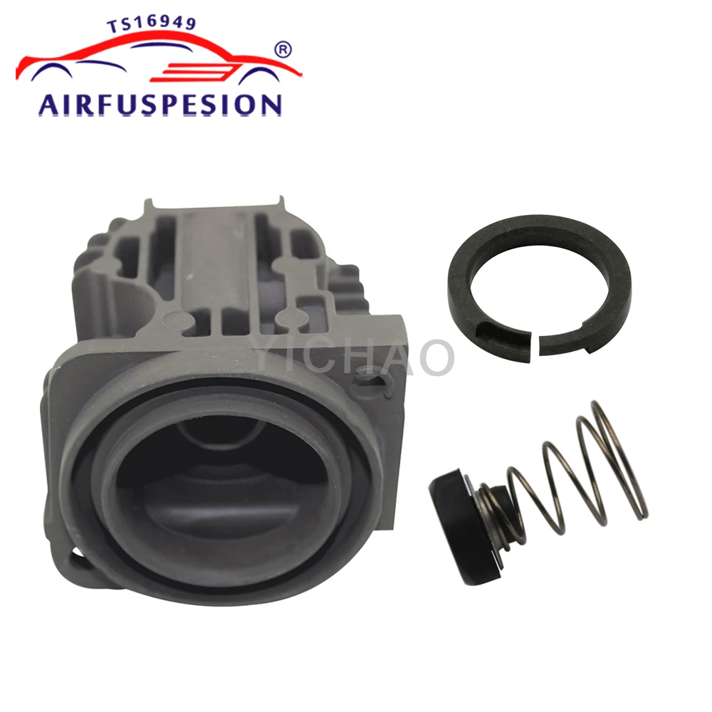 Głowica cylindra pompy sprężarki powietrza + pierścień tłokowy + sprężyna do Audi A6 C6 Q7 VW Touareg Porsche Cayenne 4L0698007A 4L0698007B