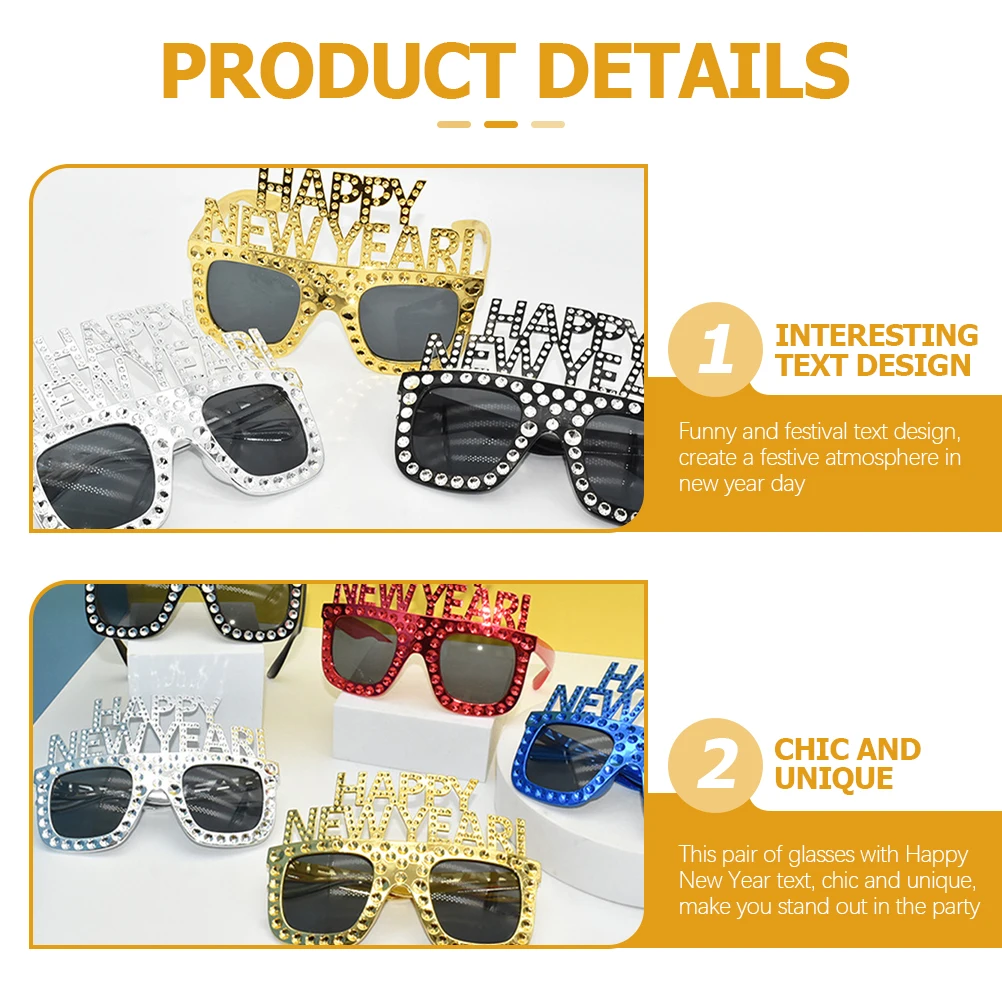

Funny Glasses Novelty Eyewear New Year Party Supply Photo Prop Year's Eve Booth Eyeglasses