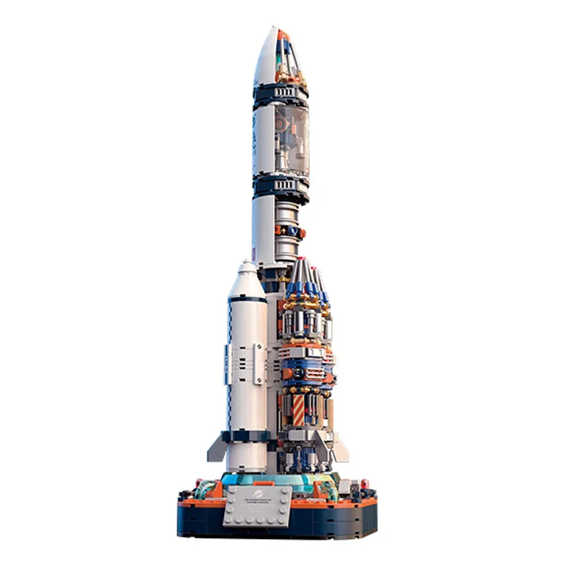 

JAKI Space Exploration Series Super Rocket Cosmic Exploration Series Model Assembly Boys Building Block Toy Set