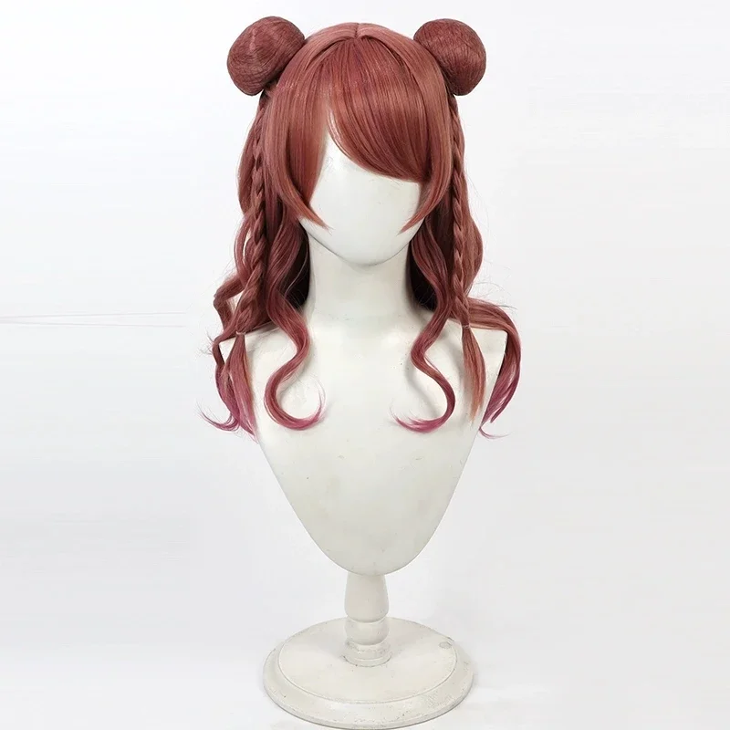 نوع جديد Gakuen iDOLM @ STER القتال طريقي Hanami ساكي شعر مستعار تأثيري طويل مقاومة للحرارة الشعر الاصطناعية حفلة الهالوين