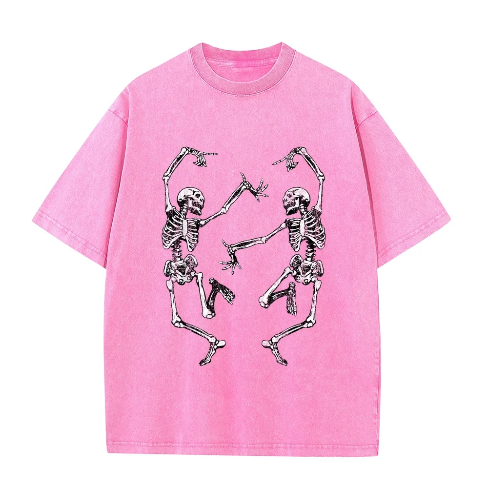 Man Tee Shirt Dance Of Death Macabre Skeleton Skull Halloween T-Shirt Personnalisé Designer Print Shirts 3XL Multi Color Clothes