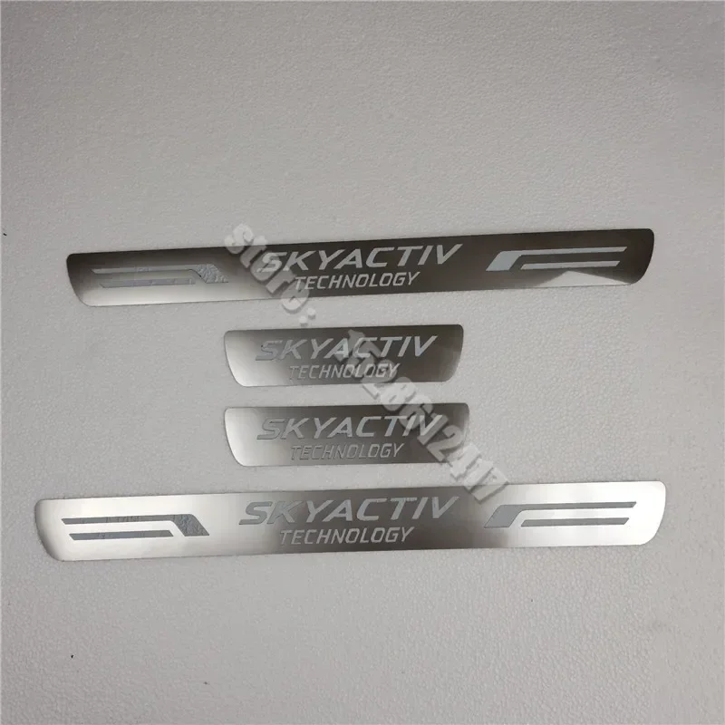 for Mazda3 Axela 2014 2015 2016-2024 stainless still Door Sill Scuff Plate Threshold protector car accessories stickers