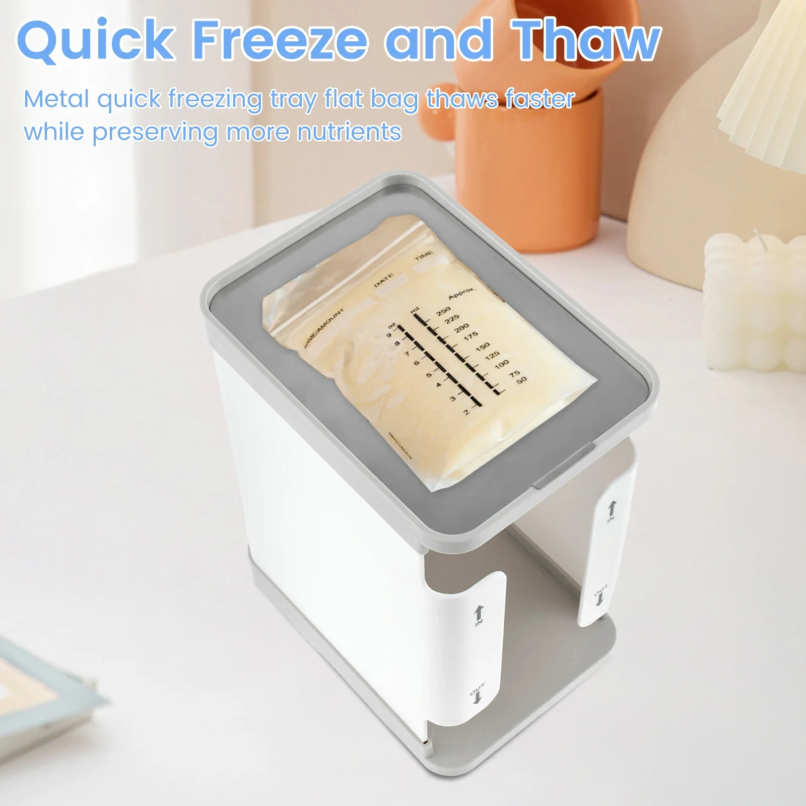 1700 ml Breast Milk Storage Tower - Convenient Storage for Milk Freezer Organizer- Efficiently Store Milk in Freezer Organizer
