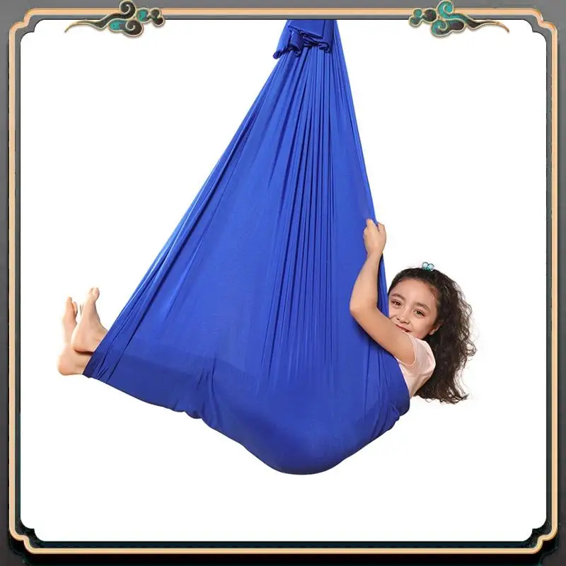 

Premium Children Hammock Indoor Outdoor Swing Fitness Nylon Aerial Silk Yoga Anti-Gravity Inversions Swing Pilates Yoga Belt