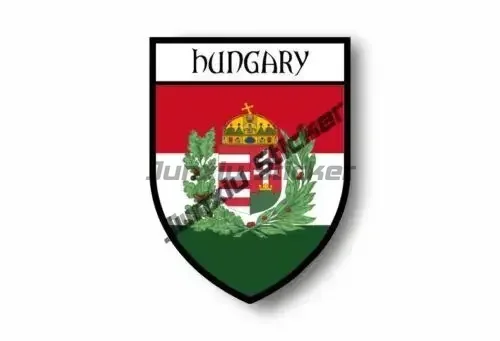 Creative Hungary Country CodeH Flag Car Sticker Souvenir Car Coat of Arms Shield City Hungary Budapest Flag Decal Accessories #5