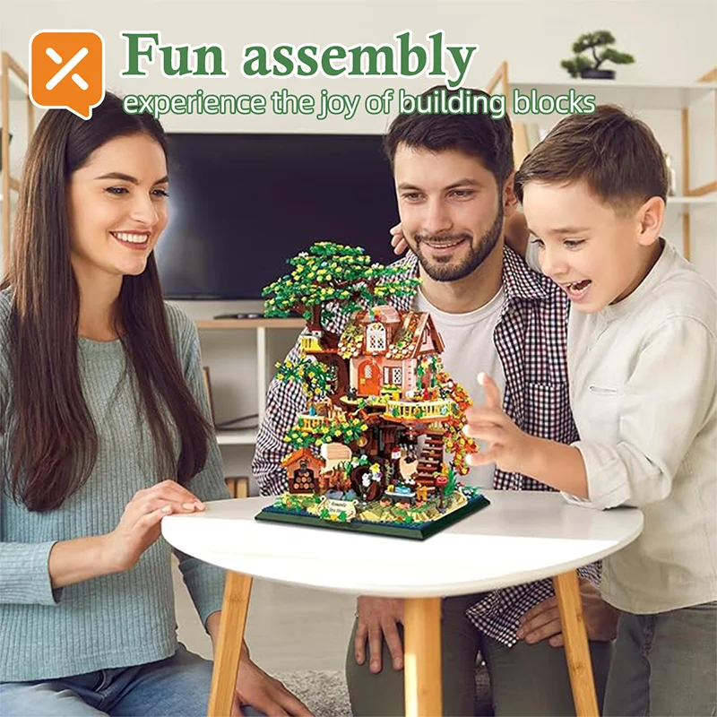 Weihnachten Baum Haus Mini Bausteine Set Kreative Festival Dekoration Ziegel DIY Kit Spielzeug Jungen Kinder Frohe Weihnachten Geschenke