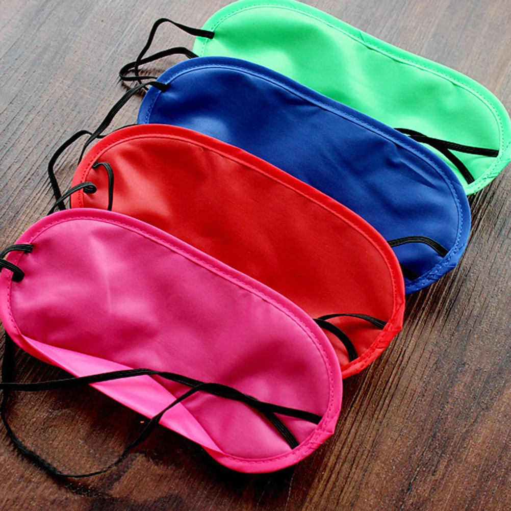 

20pcs Colorful Mask Cover Soft Lightweight Washable Sleep Eyeshade For Women Men Elastic Straps Travel Home Hotel Use Sleep