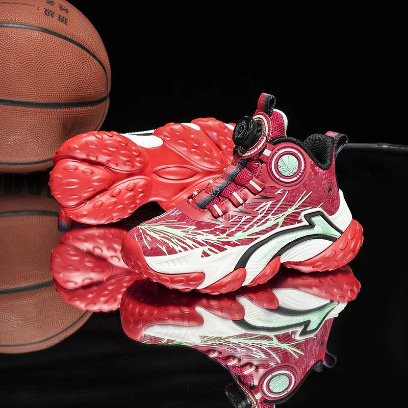 

Childrens Basketball Shoes Mesh Breathe Shock-absorbing Training Outdoor Ultralight Anti Slip Classic Running Shoes for Boys