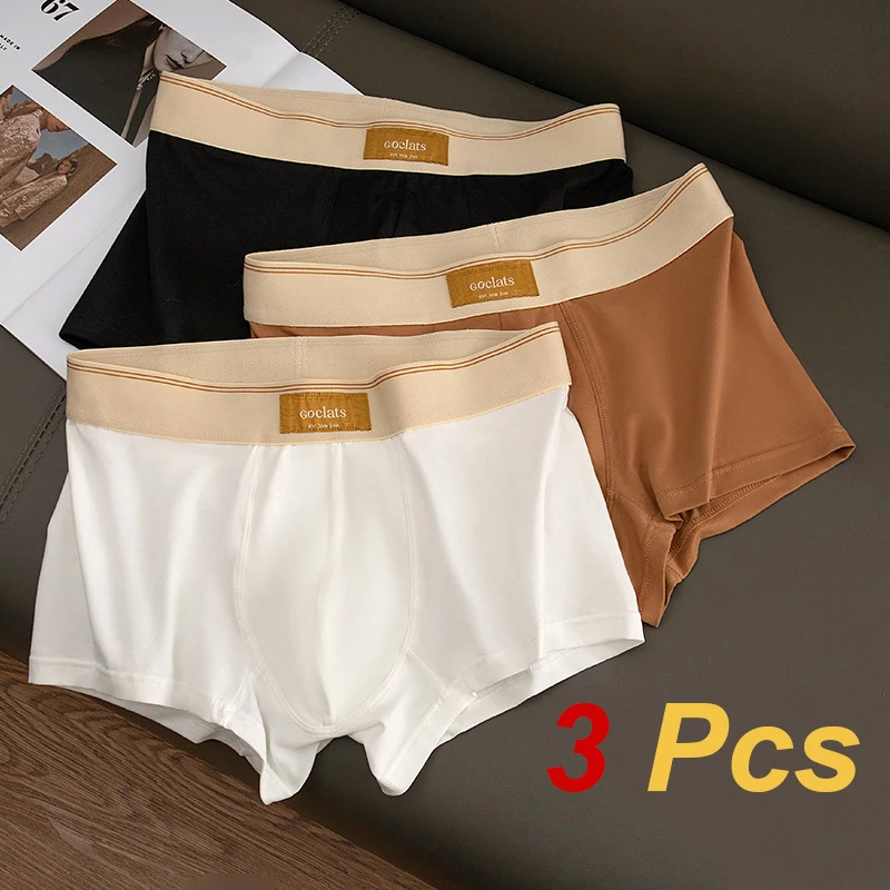 ALOBEE 2025 3Pcs Spring Summer New Fashion Sexy Underwear Sports Breathable Underpants Comfortable For Men's Pantie