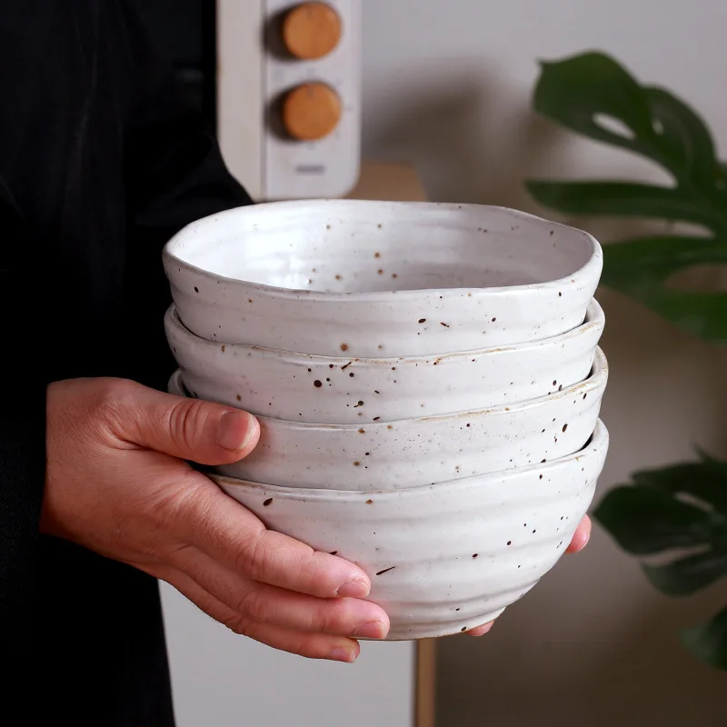 

Скандинавская ретро креативная грубая керамическая миска для лапши для домашней кухни, элитный стиль