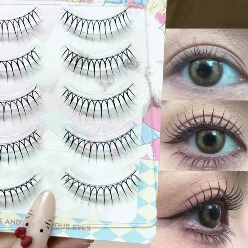 Manga Korean Eyelashes Comic Lashes Clusters U-shaped Lashes DIY Eyelash Extension Natural Wispy Soft Individual False Eyelashes