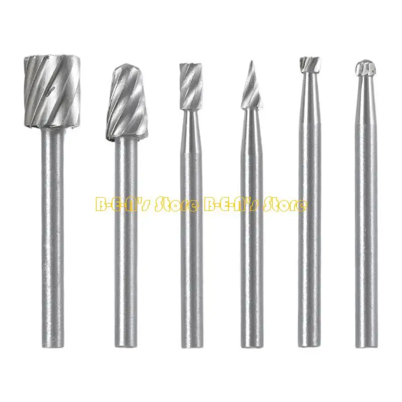Y1AD 6pcs HSS Routing Router Grinding Bits Burr For Rotary Tool for Mini New