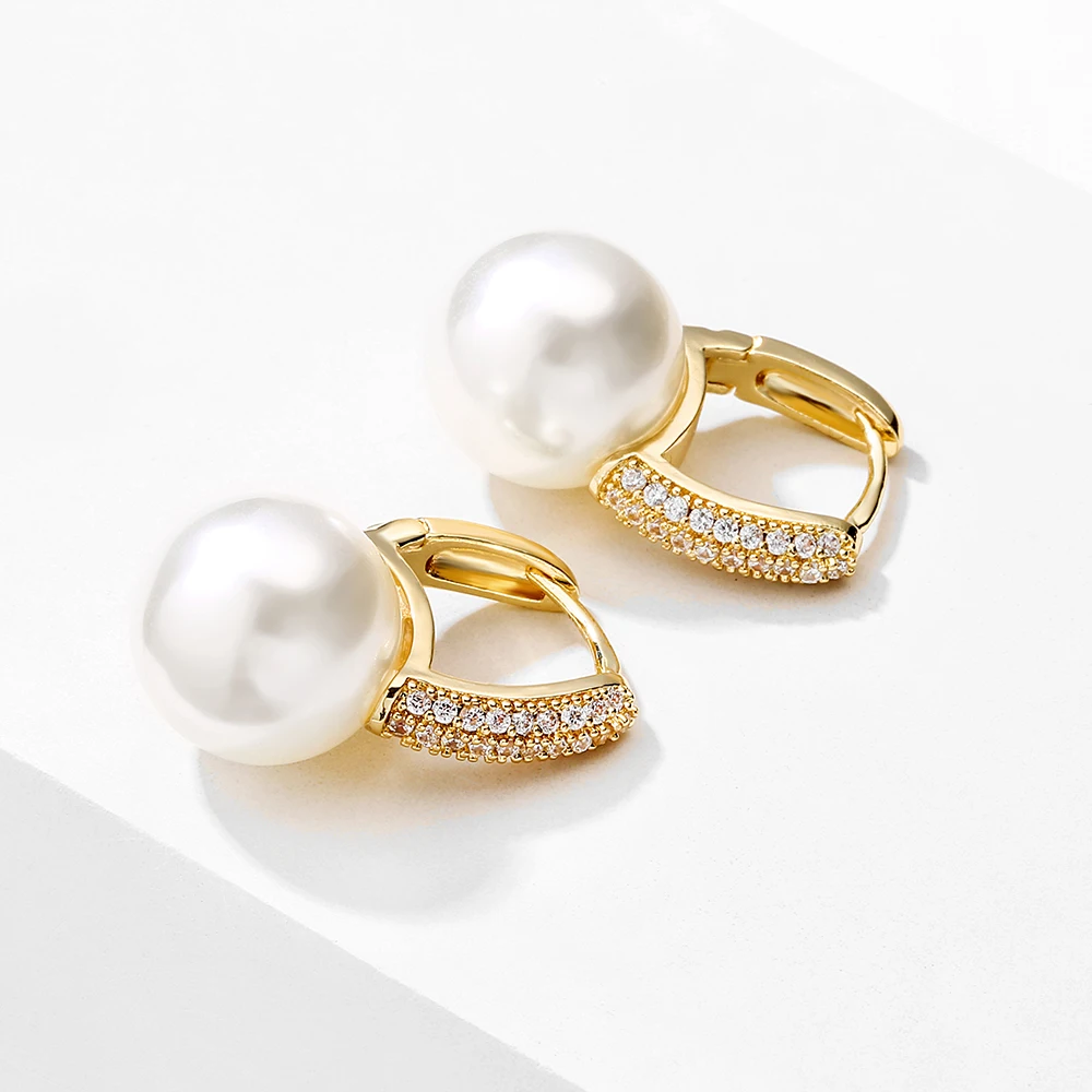 Yupsk New Fashion Jewelry Full Zircon Red Ball Earrings Korean Temperament Earrings for Women Christmas Jewelry Gifts