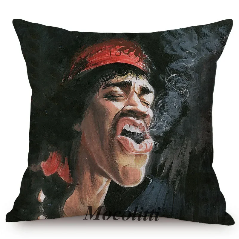 Funny Caricature Abstract Celebrity Portrait Cushion Cover Decorative Throw Pillow Case Cute Star Poster Sofa Pillowcase cojines