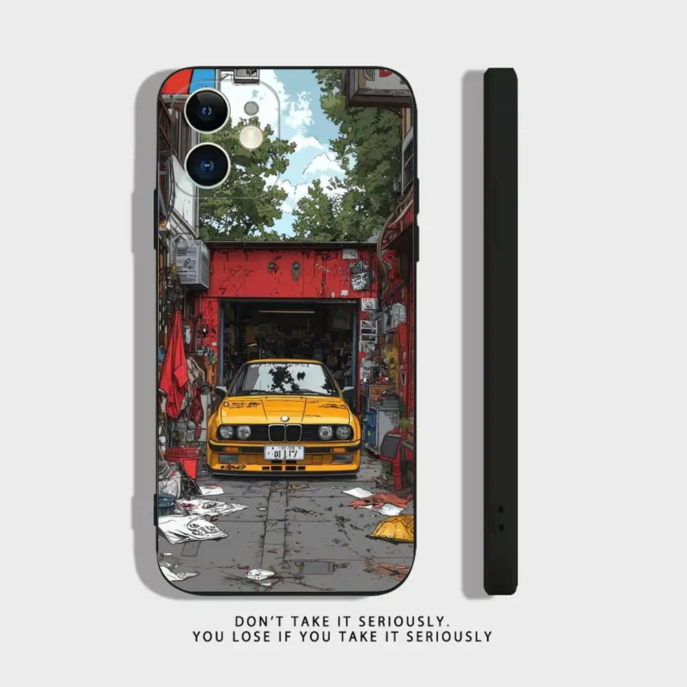 Zwart Wit voor B-BMW-es M3 Telefoonhoesje Voor iPhone 17,16,15,14,13,12,11,XR,Pro,XS,Max,XR,Plus,Mini Zachte Siliconen Zwart Schokbestendig