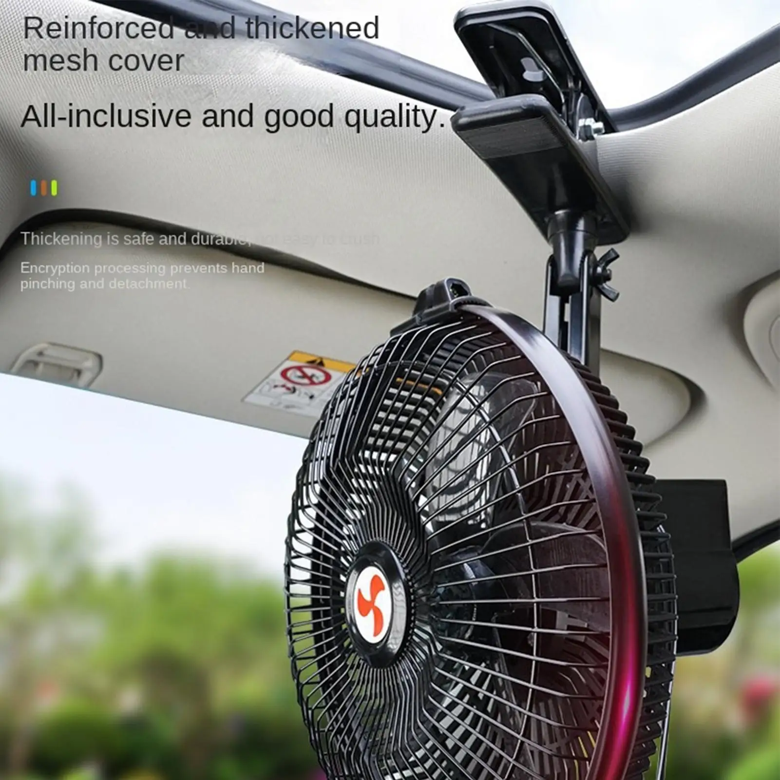 Vehicle Clip On Fan Personal Rotation Ventilation Supplies Car Rotating Clip Fan 2 Wind Speeds For Trucks SUVs RVs Pickups