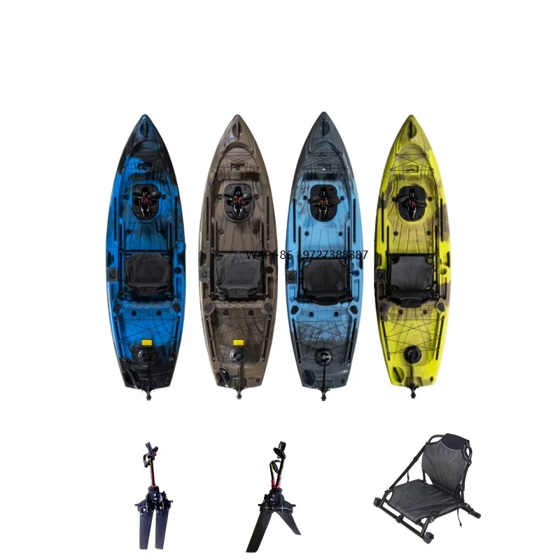 

CE Certified Single FIN Pedal Fishing Kayak 10FT 140kg Capacity Door-to-Door Shipping From China Factory