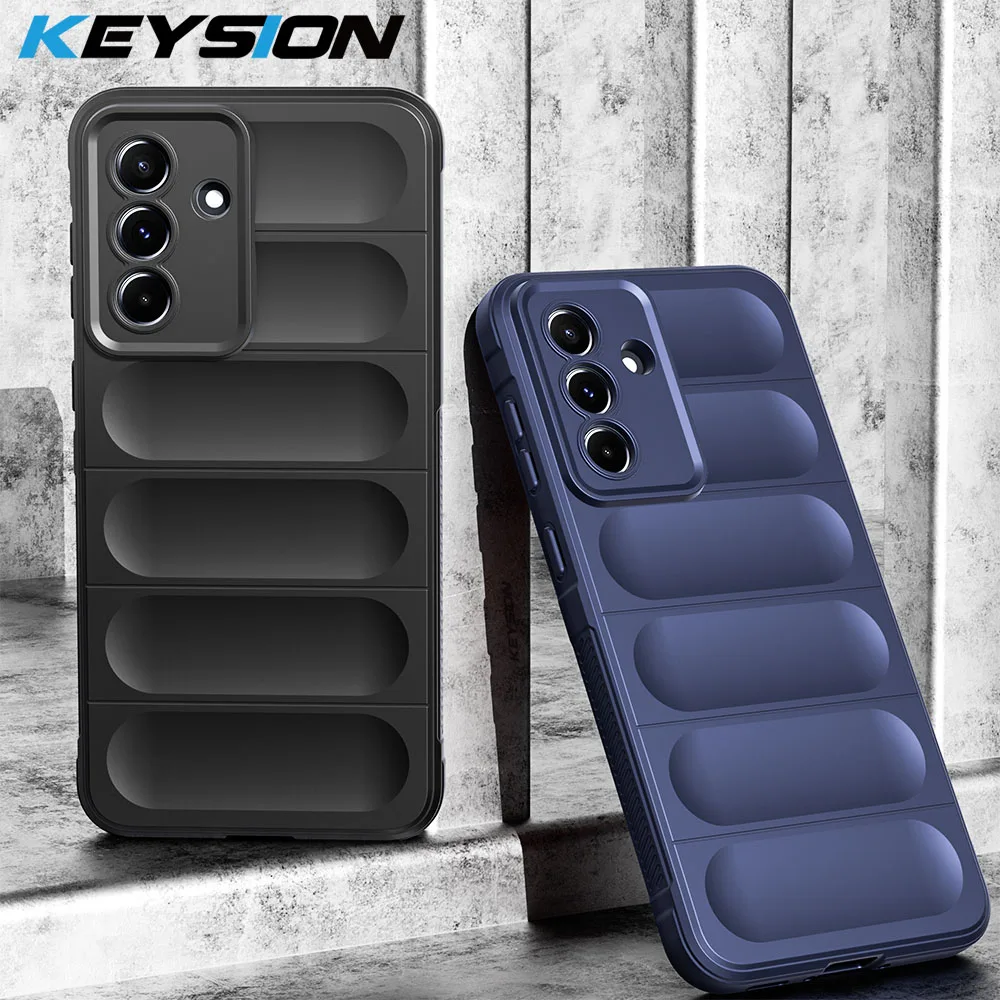 KEYSION Shockproof Case for Samsung A56 5G A36 A26 A16 Soft Silicone Anti-skid Phone Back Cover for Galaxy A16 A26 A36