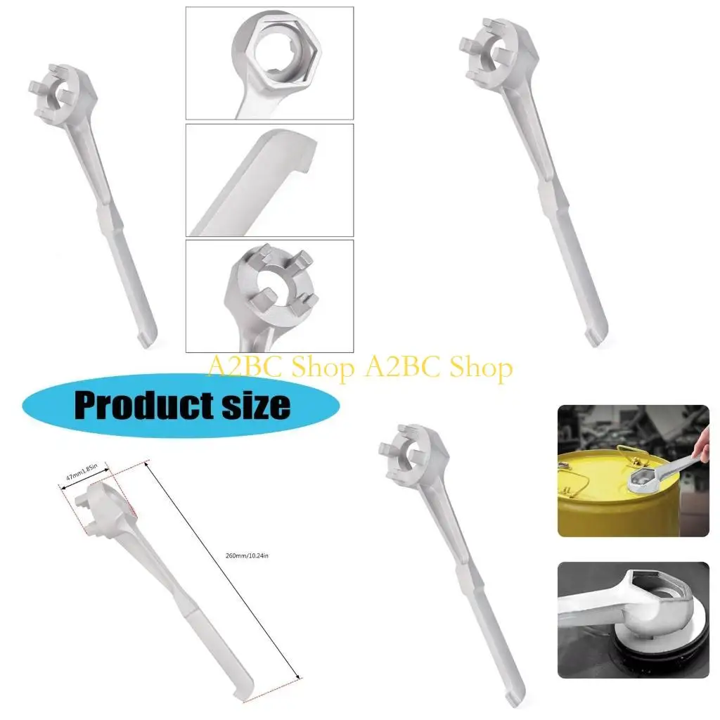

A2BC Bung Wrench Drum Wrench Aluminum Barrels Opener Tool for 10 15 20 30 50 55 Gallon